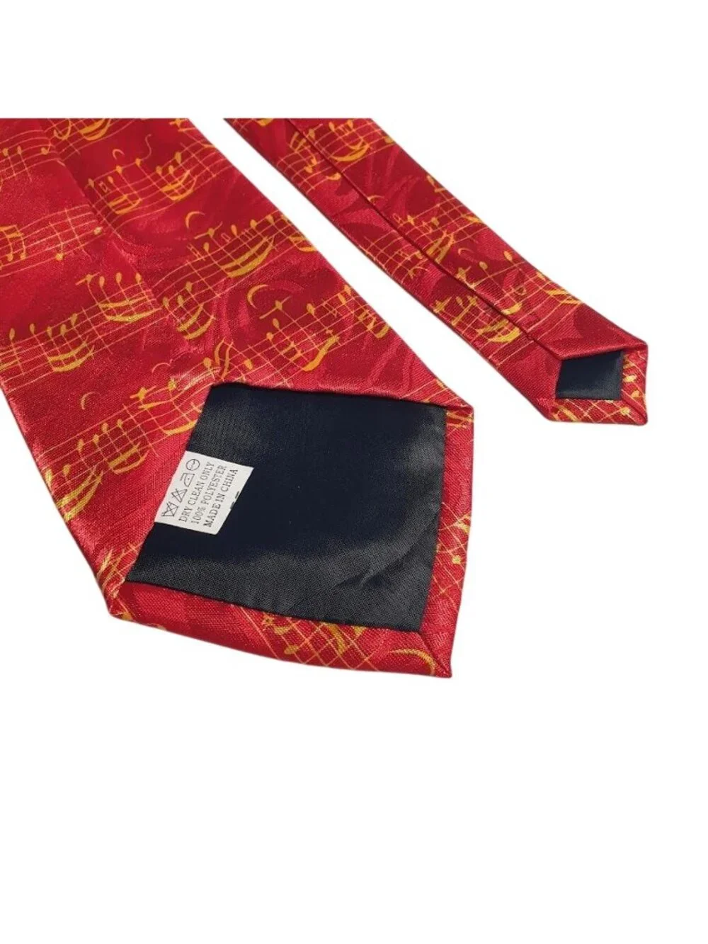 Steven Harris Red Yellow Music Note Silk Tie Teacher Orchestra Choir Gift